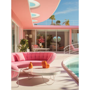 Barbie Pool Printed Backdrop