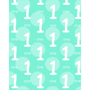 Mint 1st Birthday Printed Backdrop