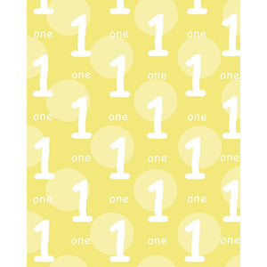 Yellow 1st Birthday Printed Backdrop