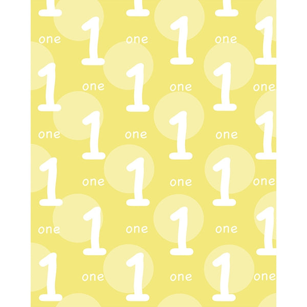 Yellow 1st Birthday Printed Backdrop