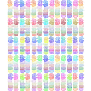 Pastel Macarons Printed Backdrop