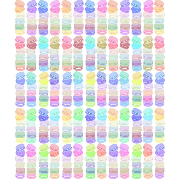 Pastel Macarons Printed Backdrop