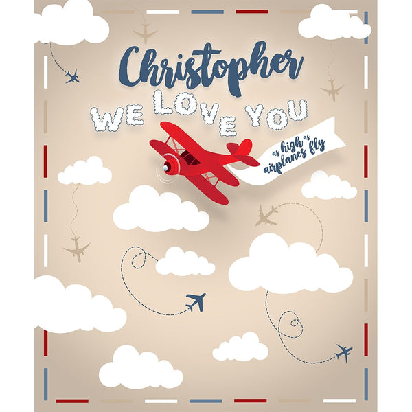 Custom Airplanes Printed Backdrop