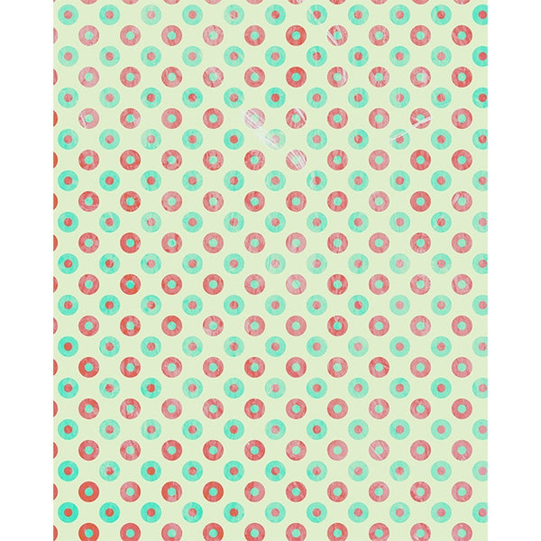 Seafoam & Pink Polka Dots Printed Backdrop