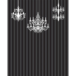 Elegant Chandeliers Printed Backdrop