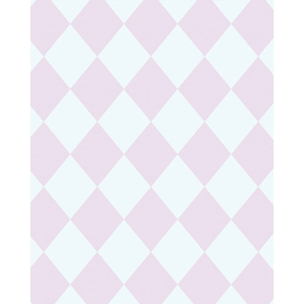 Pink & White Argyle Printed Backdrop