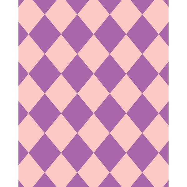 Purple & Peach Argyle Printed Backdrop