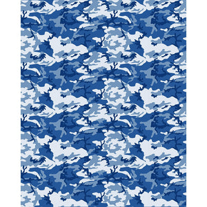 Blue Camouflage Printed Backdrop