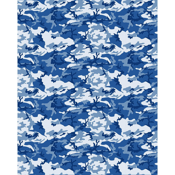 Blue Camouflage Printed Backdrop