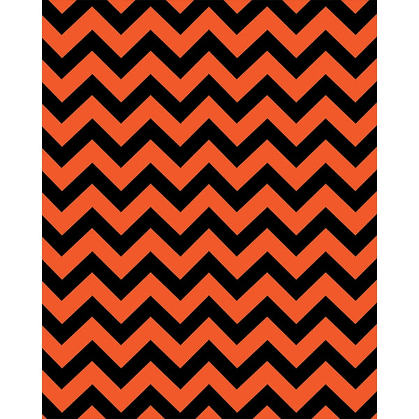 Orange/Black Chevron Printed Backdrop