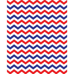 Red, White & Blue Chevron Printed Backdrop