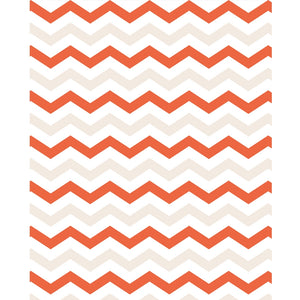 Pumpkin Orange & White Chevron Printed Backdrop