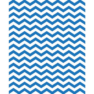 Blue & White Chevron Printed Backdrop