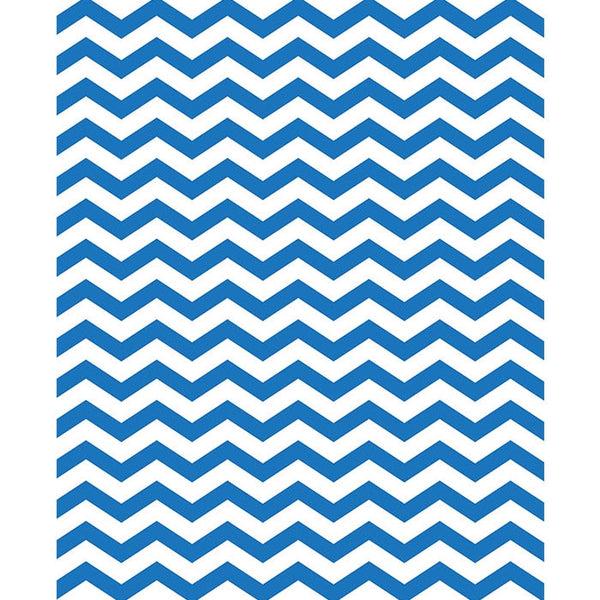 Blue & White Chevron Printed Backdrop