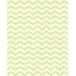 Spring Leaves Green & Yellow Chevron Printed Backdrop