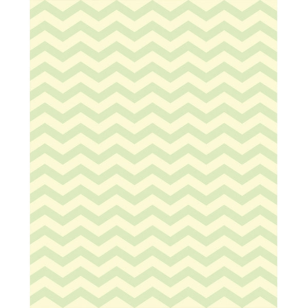 Spring Leaves Green & Yellow Chevron Printed Backdrop