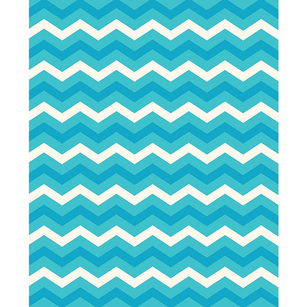 Ocean Blues Chevron Printed Backdrop