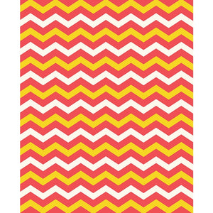 Strawberry Lemonade Pink & Yellow Chevron Printed Backdrop