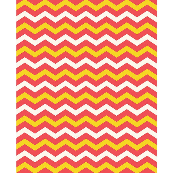 Strawberry Lemonade Pink & Yellow Chevron Printed Backdrop