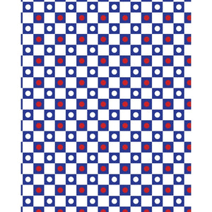 White Checkerboard Polka Dots Printed Backdrop