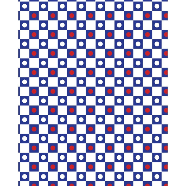 White Checkerboard Polka Dots Printed Backdrop