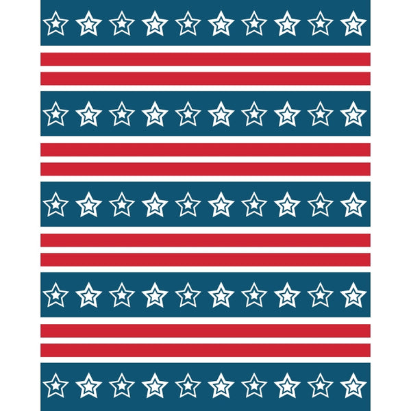 Vintage Stars & Stripes Printed Backdrop