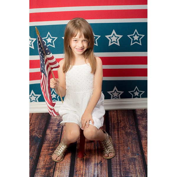 Vintage Stars & Stripes Printed Backdrop