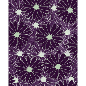 Large Purple Flowers Printed Backdrop