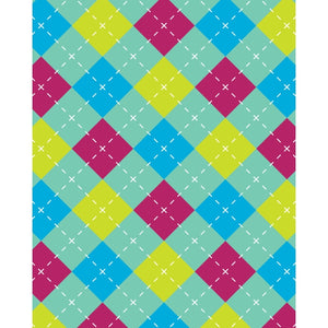 Pastel Argyle Patterned Printed Backdrop