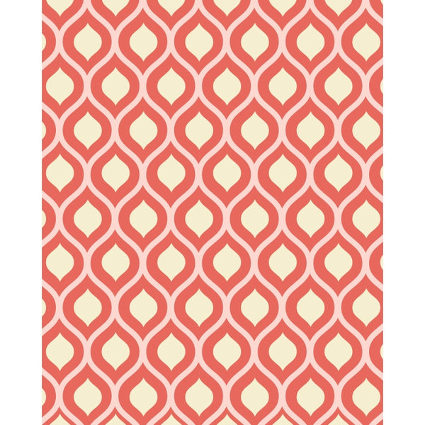 Orange Retro Waves Patterned Printed Backdrop