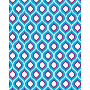 Purple & Blue Retro Waves Patterned Printed Backdrop