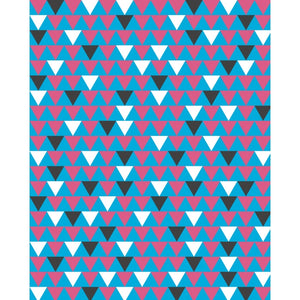 Pink & Blue Triangles Patterned Printed Backdrop