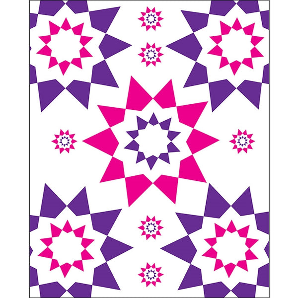 Pink & Purple Sunburst Printed Backdrops