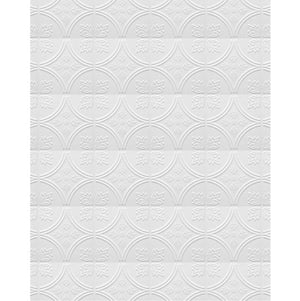 Regal White Tin Tiles Printed Backdrop