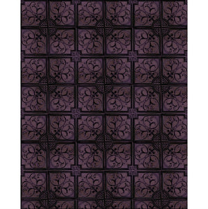 Distressed Purple Squares Printed Backdrop