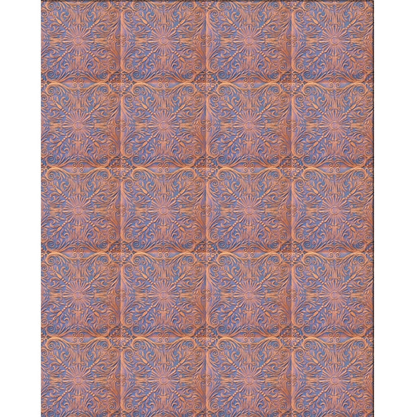 Elegant Orange Tiles Printed Backdrop