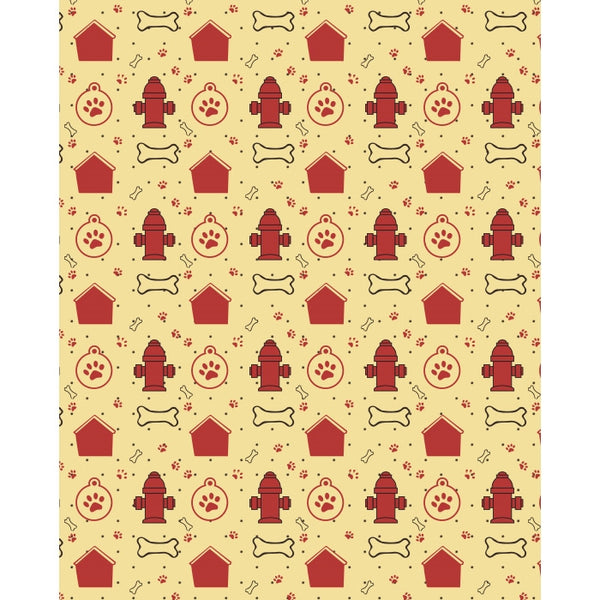 Dog House Patterned Printed Backdrop