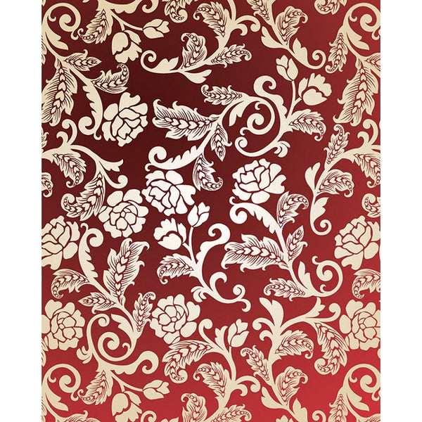 Burgundy & Cream Roses Printed Backdrop