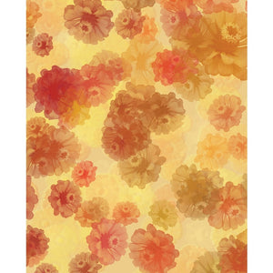 Yellow & Orange Flowers Printed Backdrop