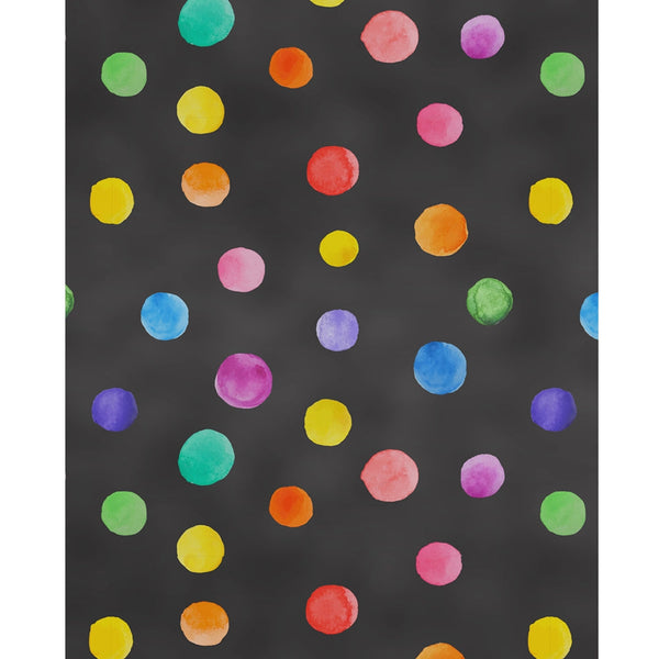 Chalkboard Polka Dots Printed Backdrop