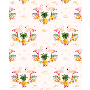 Tropical Flamingos Printed Backdrop