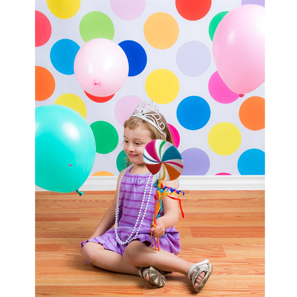 Multi-Colored Polka Dot Printed Backdrop