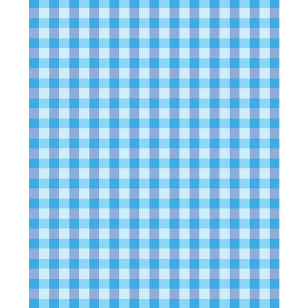 Blue Plaid Printed Backdrop