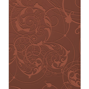 Brown Floral Swirls Printed Backdrop