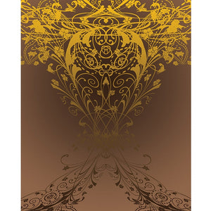 Brown & Gold Antique Vine Printed Backdrop