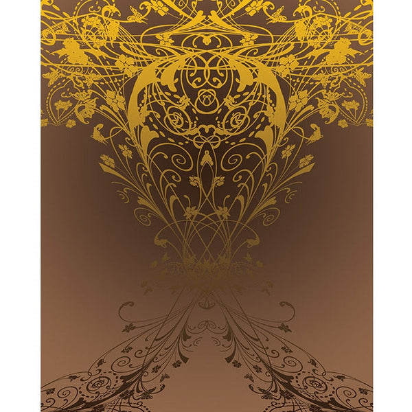 Brown & Gold Antique Vine Printed Backdrop