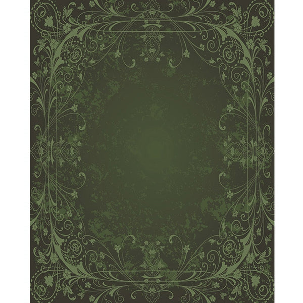 Green Antique Vine Printed Backdrop