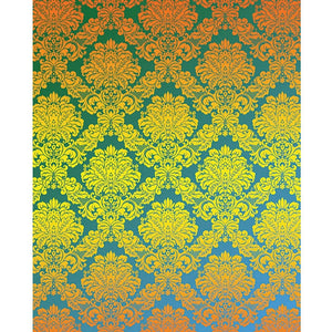 Blue & Yellow Damask Printed Backdrop