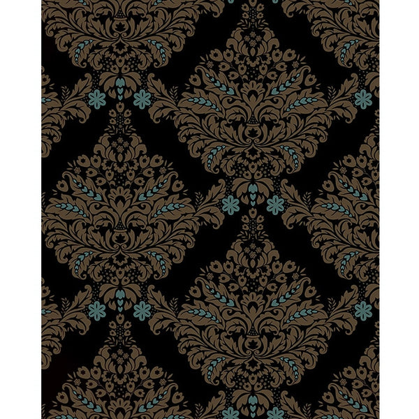 Light & Dark Brown Damask Printed Backdrop