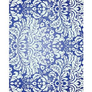 Blue Damask Printed Backdrop